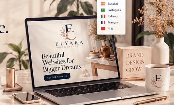 Modern ELYARA web design workspace